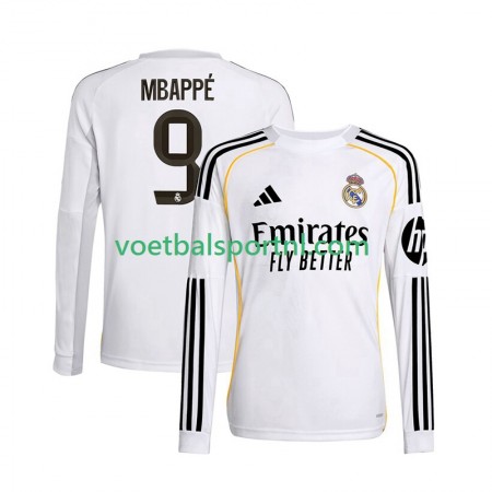 Real Madrid Kylian Mbappé 9 Thuis Shirt 2025-26 L/S